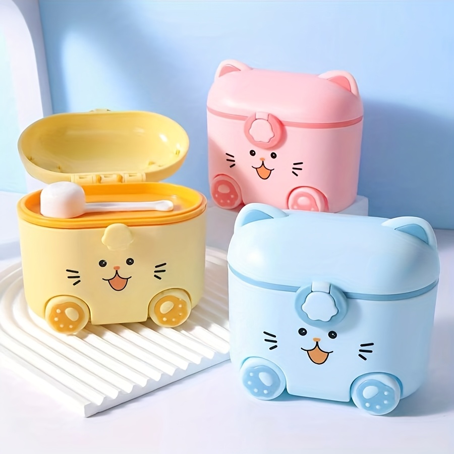 Baby Food Nestle - Kaşık ve Kilitli Sevimli Kedi Süt