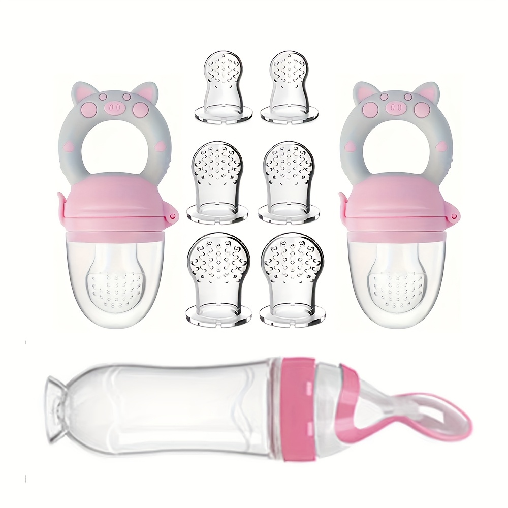 Baby Food Jars - 9 adet Biberon: 1 Silikon Biberon,