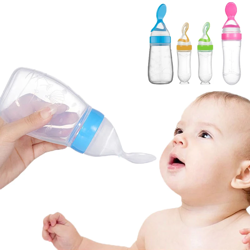 Baby Food Jars - Güvenli Bebek Biberon Kaşık Süt Şişesi