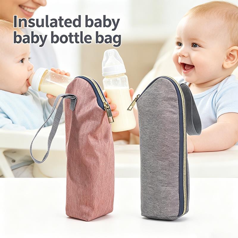 Baby Food Warmer - Taşınabilir Biberon Yalıtımlı Çantası, Fermuarlı Termal