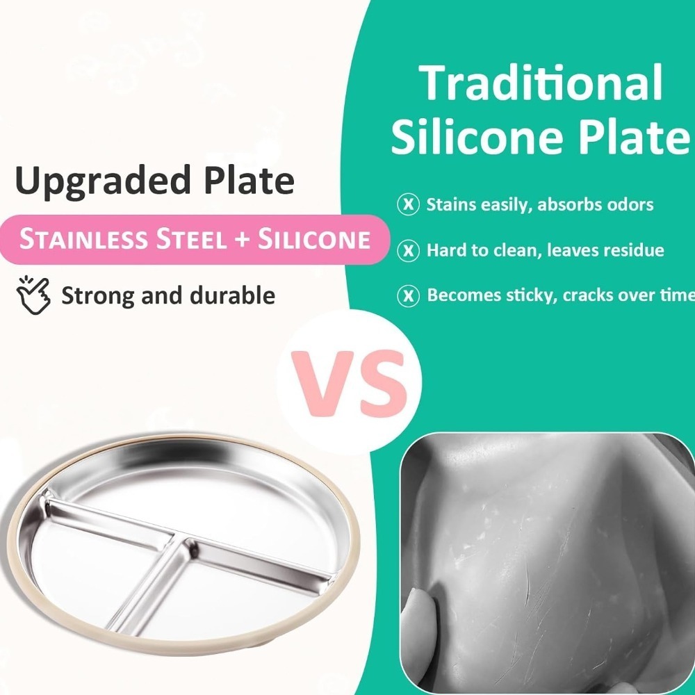 Yeni Kaymaz Paslanmaz Çelik Ço - Plate Suction Toddler incelemesi ve fiyatı